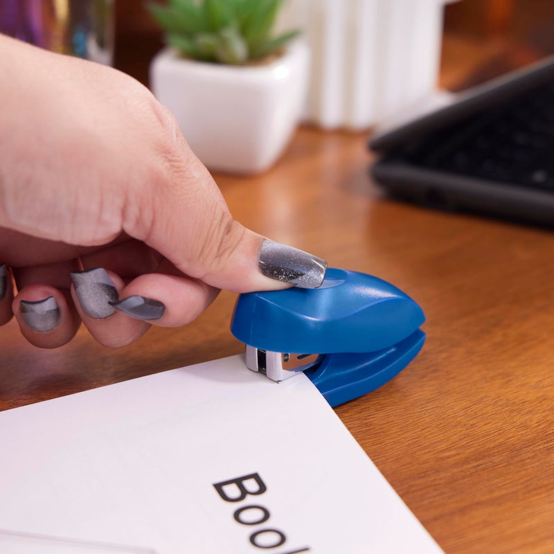 Swingline Mini Stapler, 12 Sheet Capacity, includes Built-In Staple Remover & 1000 Standard Staples, Tot, Blue (79172) - Image 3